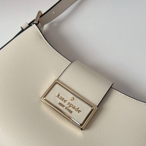 ♠️Kate Spade Reegan Saffiano Leather Shoulder Bag, Meringue White NWT - Picture 6 of 8